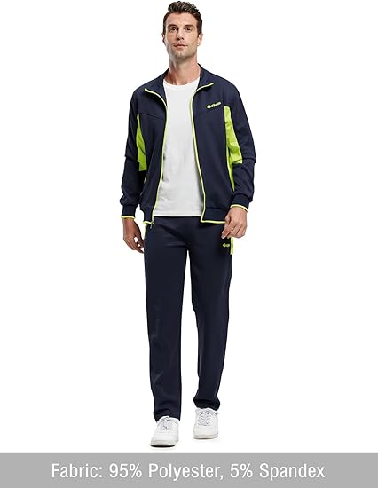Men’s 2-Piece Tracksuit Set – Full Zip Sweat & Jogging Outfit