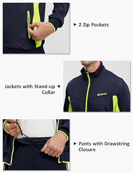 Men’s 2-Piece Tracksuit Set – Full Zip Sweat & Jogging Outfit