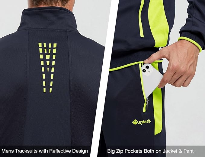 Men’s 2-Piece Tracksuit Set – Full Zip Sweat & Jogging Outfit