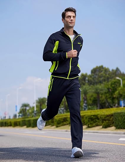 Men’s 2-Piece Tracksuit Set – Full Zip Sweat & Jogging Outfit