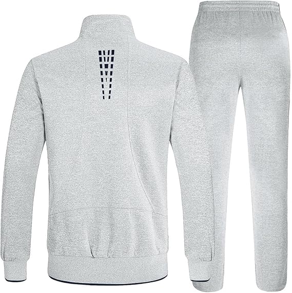 Men’s 2-Piece Tracksuit Set – Full Zip Sweat & Jogging Outfit