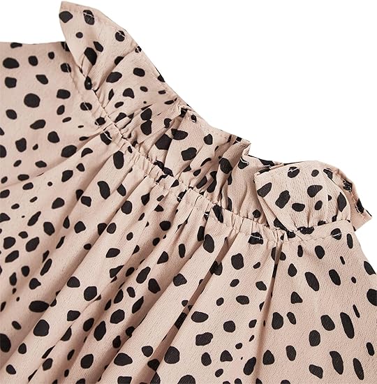 Avanova Women Polka Dot Long Sleeve Blouse – Mock Neck Ruffle Top | Marwa Clothing