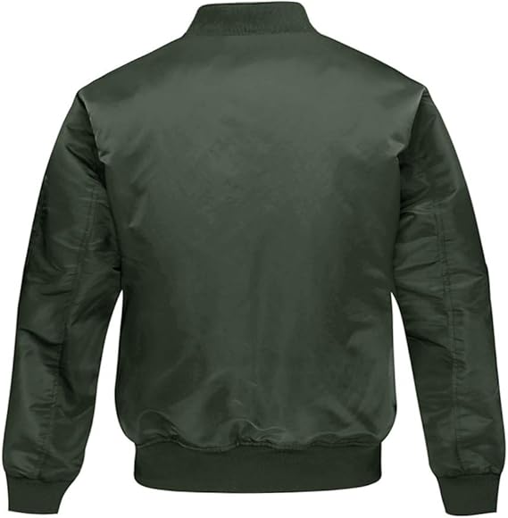 Marwa Clothing Men’s Bomber Jacket – Casual Military Style Fall & Winter Coat