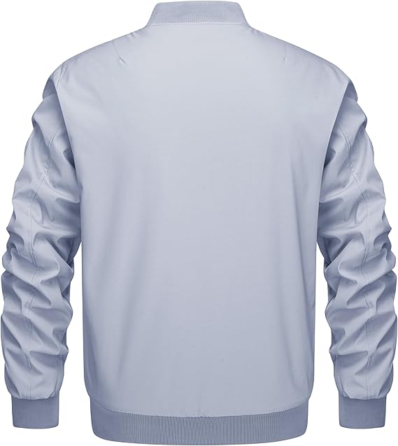 Men's Jacket Casual Windproof Bomber Jackets Full Zip Windbreaker Warm Winter Padded Coats