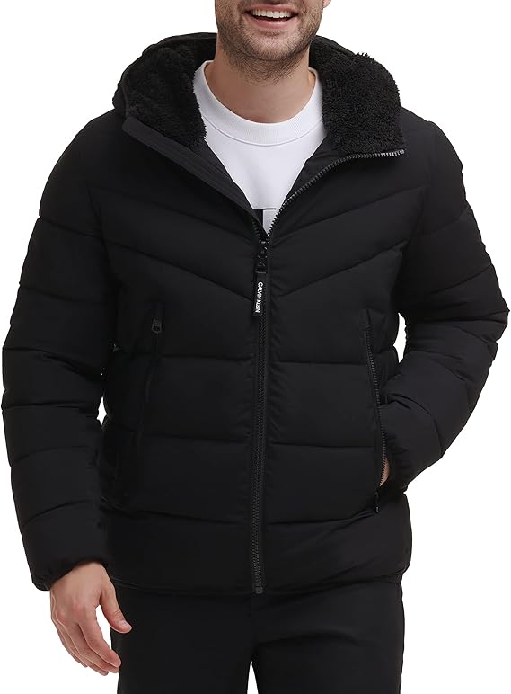 Men's Snap Front Puffer Jacket