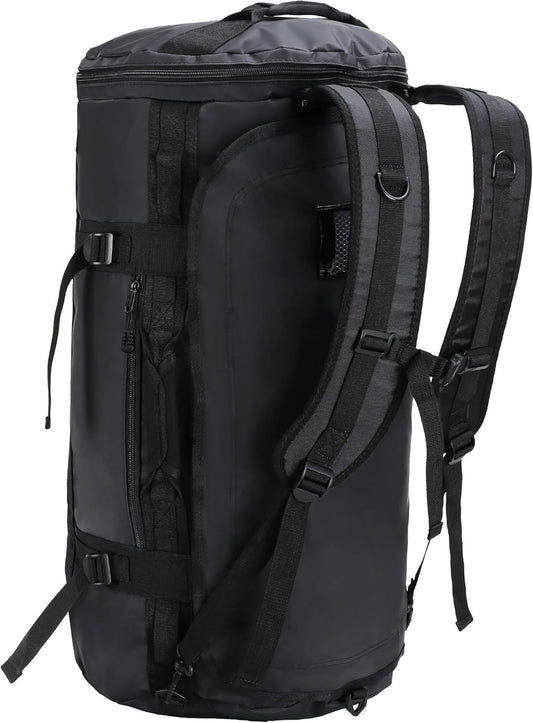 Marwa Large Duffel Backpack Sports Gym Bag with Shoe Compartment, Heavy Duty and Water Resistant, Green, 60L