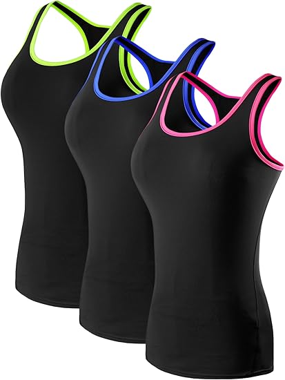 Women's 3 Pack Compression Base Layer Dry Fit Tank Top