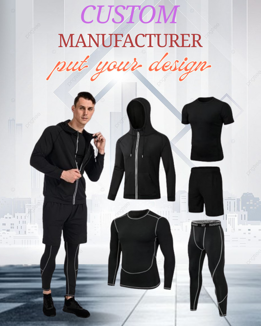 Mens 5pcs Men's Compression Sets Pants Long Sleeve Shirt Athletic Shorts Running Jacket