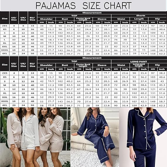 Marwa Clothing Women’s 5-Piece Silk Satin Pajama Set | Luxury Loungewear & Sleepwear (XS-XXL)