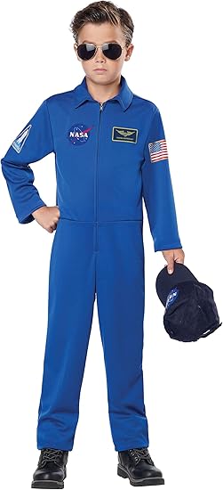 Kids Blue Jumpsuit Costume NASA