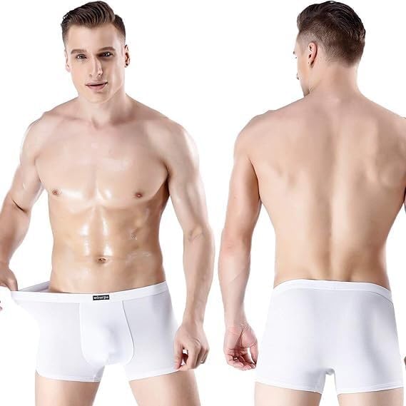 wirarpa Men's Breathable Modal Microfiber Trunks Underwear Covered Band Multipack