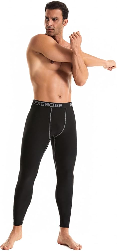6,5 Pack Men’s Compression Pants Leggings Athletic Workout Baselayer Running Tights