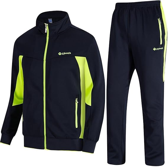 Men’s 2-Piece Tracksuit Set – Full Zip Sweat & Jogging Outfit