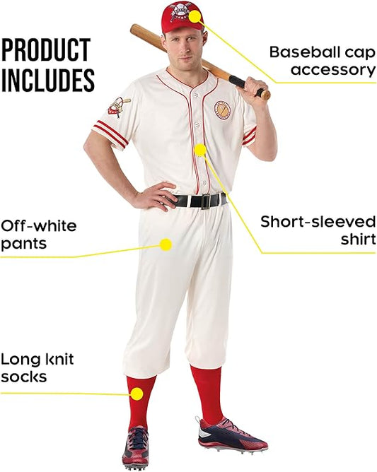 Adult Baseball Costume Men League Coach Outfit Baseball Halloween Costumes For Men
