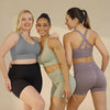 Marwa Clothing 5-Pack Strappy Sports Bras – Crossback, Seamless, Medium Support