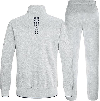 Men’s 2-Piece Tracksuit Set – Full Zip Sweat & Jogging Outfit