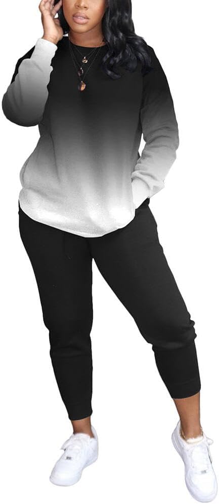 HBQ Women’s 2-Piece Casual Sweatsuit – Long Sleeve Jogger Tracksuit with Pockets | Marwa Clothing