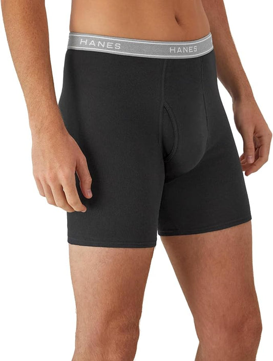 Marwa Men’s 6 pack  Cool Dri Cotton Boxer Briefs – Moisture-Wicking, No Ride-Up (Multi-Pack)
