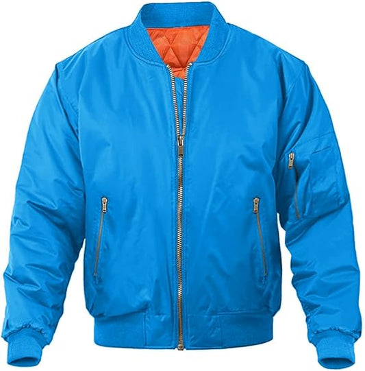 Marwa Clothing Men’s Bomber Jacket – Casual Military Style Fall & Winter Coat