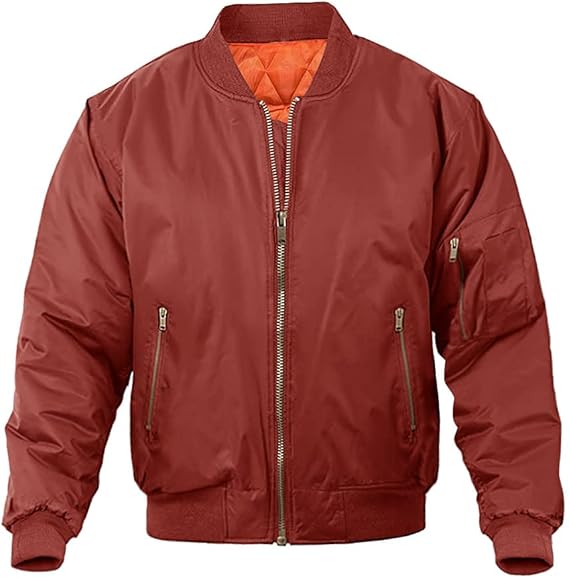 Marwa Clothing Men’s Bomber Jacket – Casual Military Style Fall & Winter Coat