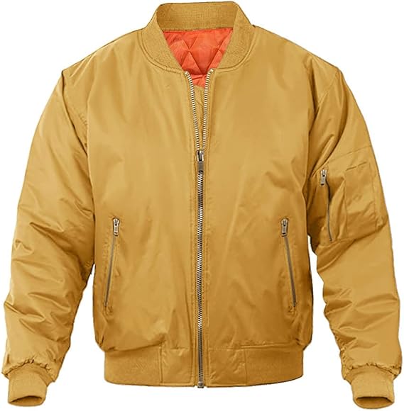 Marwa Clothing Men’s Bomber Jacket – Casual Military Style Fall & Winter Coat
