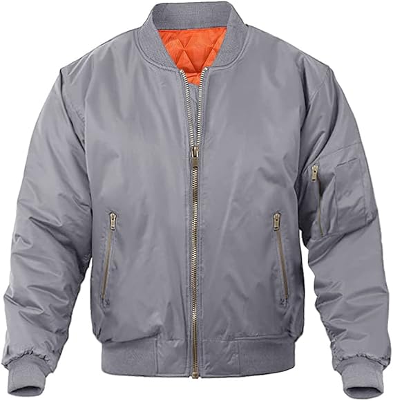 Marwa Clothing Men’s Bomber Jacket – Casual Military Style Fall & Winter Coat
