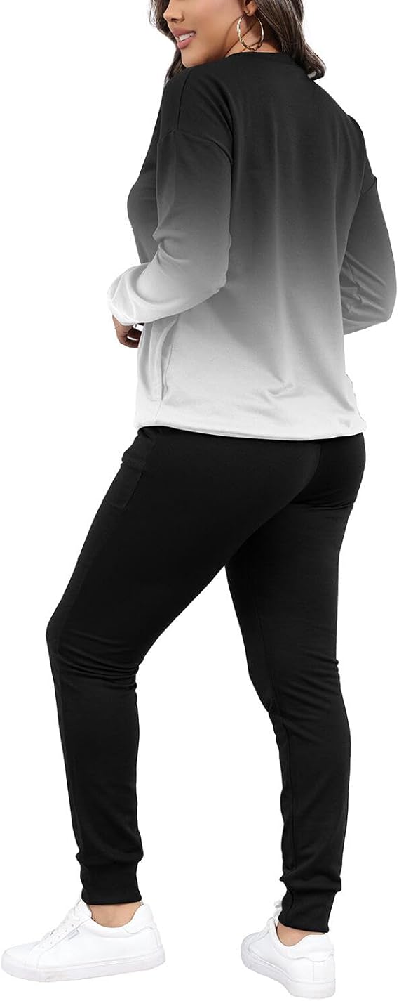 HBQ Women’s 2-Piece Casual Sweatsuit – Long Sleeve Jogger Tracksuit with Pockets | Marwa Clothing
