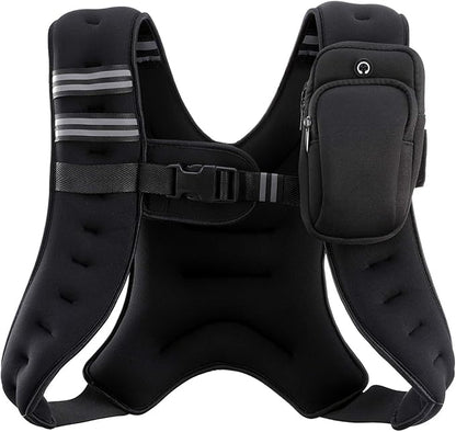 ZELUS Weighted Vest – Adjustable 6lb to 30lb with Reflective Stripe for Fitness & Training | Marwa Clothing
