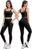 Marwa Clothing 3-in-1 Women’s Workout Set – High Waisted Leggings, Biker Shorts & Sports Bra