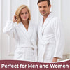 Unisex Cotton Terry Bathrobe – Shawl Collar Spa Robe for Men & Women | One Size Absorbent Long wear