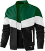 Mens Lightweight Jacket Casual Bomber Jacket Color Block Varsity Coat