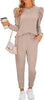 Sweatsuits for Women 2 Piece Outfits Puff Long Sleeve Crewneck Pullover Sweatshirt Jogger Lounge Sets