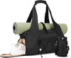 Gym Bag for Women, Yoga Mat Bag with Shoe Compartment and Wet Pocket, Sport Yoga Gym Bag with Yoga Strap, Carryall Yoga Tote Bag