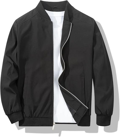 Marwa Clothing Men's Slim Fit Lightweight Sportswear Jacket Casual Bomber Jacket