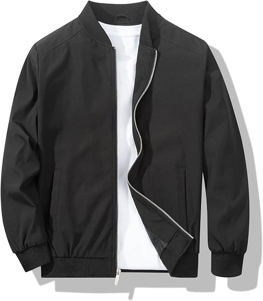 Marwa Clothing Men's Slim Fit Lightweight Sportswear Jacket Casual Bomber Jacket