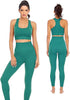 Workout Sets for Women 2 Piece High Waisted Seamless Leggings with Padded Stretchy Sports Bra Sets Gym Clothes