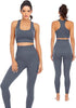 Workout Sets for Women 2 Piece High Waisted Seamless Leggings with Padded Stretchy Sports Bra Sets Gym Clothes