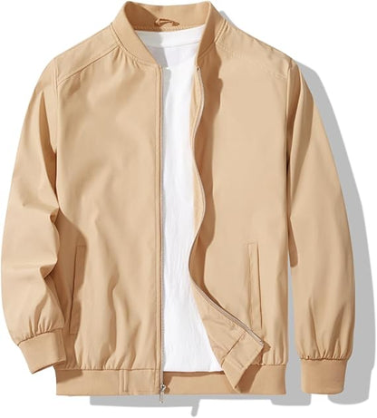 Marwa Clothing Men's Slim Fit Lightweight Sportswear Jacket Casual Bomber Jacket