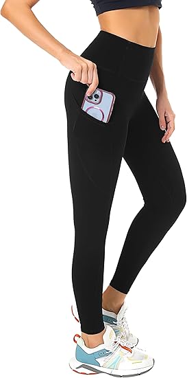 Buttery Soft Tummy Control Workout Leggings with Pockets for Women High Waisted Athletic Yoga Pants