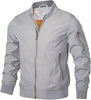 Men’s Bomber Jacket Lightweight Casual Stylish Spring Fall Windbreaker Zip Up Outwear Coat with Pockets