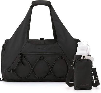 BAGSMART Gym Bag for Women, Lightweight Duffel with Shoe Compartment, Tote Bag with Wet Pocket for Yoga Travel, Pink