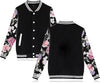 Women's Men's Varsity Baseball Jacket Casual Letterman Bomber Jacket Windbreaker Lightweight Jacket Coat