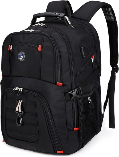 Extra Large 50L Travel Laptop Backpack with USB Charging Port, College High School Backpack Airline Approved Business Work Bag Fits 17 Inch Computer for Men Women
