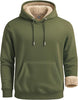 Men's Sherpa Lined Hoodie Sweatshirts Heavy Fleece Cotton for Winter Cold Weather
