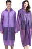 Rain Ponchos for Adults Reusable, 2 Pcs Raincoats Emergency for Women Men with Hood and Drawstring