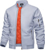 Men's Jacket Casual Windproof Bomber Jackets Full Zip Windbreaker Warm Winter Padded Coats