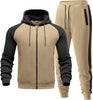 Men’s 2-Piece Tracksuit Set – Zip-Up Hoodie & Joggers | Athletic, Casual Outfit with Pockets