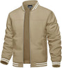 Men's Lightweight Jacket Casual Spring Fall Windbreaker Bomber Zip Up Coat With Pocket