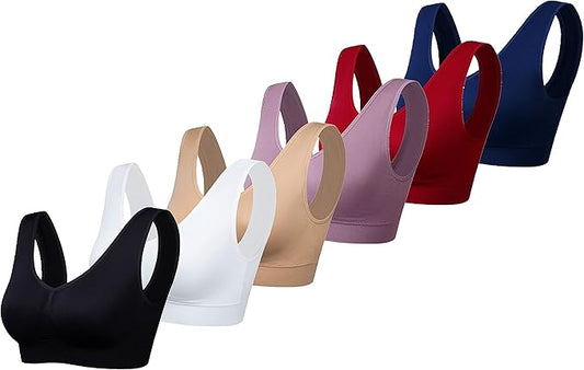 Women's Seamless Wire-Free Bra with Removable Pads