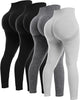 4 Piece Butt Lifting Workout Leggings for Women, Seamless Gym Scrunch Booty Lifting Sets